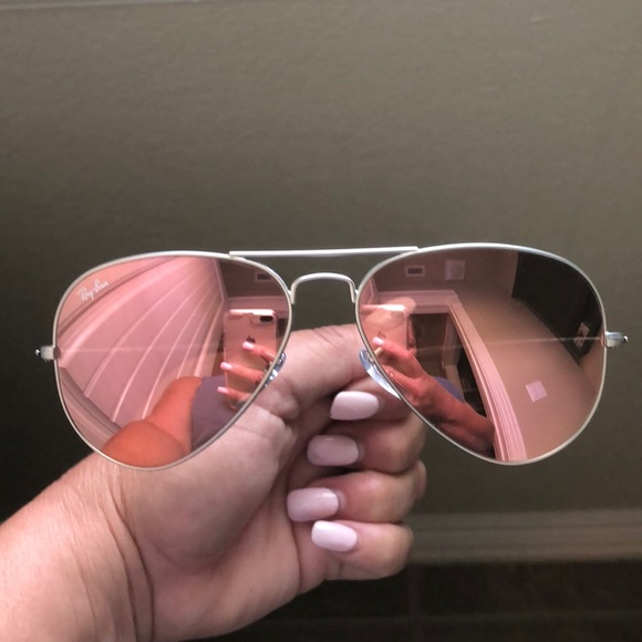 rose gold ray ban glasses